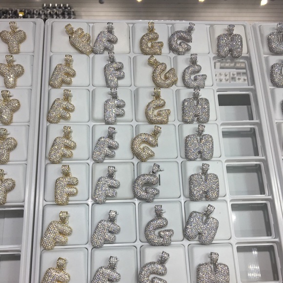 Bubble Letter Initial A-Z GoldPlated Brass - Picture 3 of 8